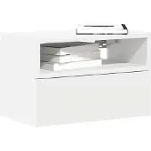 vidaXL Nachtkastjes 2 st wandgemonteerd 45x26x28,5 cm wit