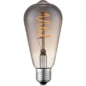 Home Sweet Home LED lamp Drop Spiral E27 4W dimbaar – smoke