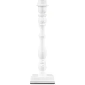 Home Sweet Home Moderne tafellamp voet Woodi voor lampenkap - Wit - 12/12/38cm - gemaakt van Bamboe - geschikt voor E27 LED lichtbron - voor lampenkap met doorsnede