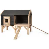 Voldux David - Dierenverblijf - 201x113x163 cm - Naturel - zwart - Groot