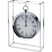 Doabuy klok hangmodel metaal 18x7 x16 cm zilverkleurig zilver