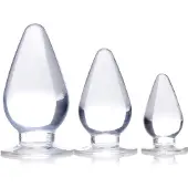 Master Series Triple Cones Anaalplug Set Van 3 - Transparant