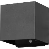 FH Lighting Wandlamp buiten met bewegingssensor Magnetic, zwart, Hal, metaal, Modern