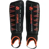Brabo Shinguard F4 w/anklesock Black/Orange Scheenbeschermer Unisex - Black/Orange