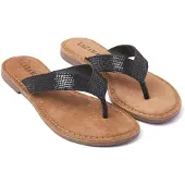 Lazamani Slippers Dames Zwart Leer Maat 38