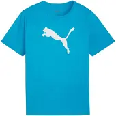 Puma teamRISE Logo Cotton Shirt Junior Lichtblauw - Wit 116