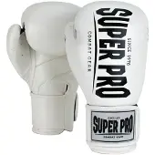 Super Pro Combat Gear Champ (kick)bokshandschoenen Wit/Zwart 16oz