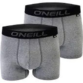 O'Neill Plain Boxershorts Heren (2-pack) Grijs - Zwart XL
