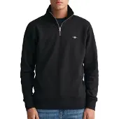 Gant Heren Shield half zip sweatshirt zwart (L), Casual, Katoen 2008005