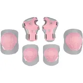 Nijdam Skate Beschermset Kinderen - Concrete Rose - Roze/Grijs - M