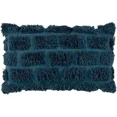 Vtwonen Tufted Sierkussen - 30x50 cm - Donker Blauw