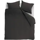 Ambiante Dekbedovertrek Cotton Uni Anthracite Katoen-200 x 200 / 220 cm | 2-Persoons