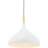 Steinhauer Bjorr LED Hanglamp | 1x E27 40W | Dimbaar | Hout/Wit
