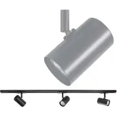 Highlight 1 Fase Railset 100cm Cilinder Zwart Met 3 Spots