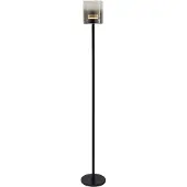 Highlight Vloerlamp Salerno Zwart Met Smoke Glas