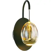 Highlight LED-wandlamp Golden Egg, dimbaar, crème / amber, Woon-/ Eetkamer, Glas, Modern, LED wandlamp