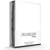 Dreamhouse Hoeslaken - katoen - wit - 90x200 cm