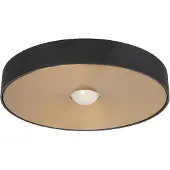 Highlight Plafondlamp Bright Zwart Met Messing Ø 26cm