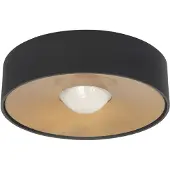 Highlight Plafondlamp Bright zwart met messing Ø 15cm