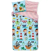 Muller Textil Kinderdekbedovertrek Caribbean - katoen - eenpersoons (140x220 + 60x70 cm)