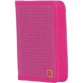 PIXIE CREW etui met siliconen zijkant en pixels fuchsia 19 cm