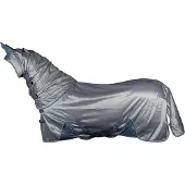 Harry's Horse Vliegendeken mesh Reflective met losse hals 185cm staalblauw