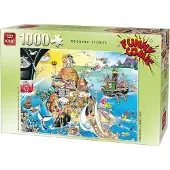 King Funny Comic Puzzel - Rocking Stones - 1000 Stukjes Legpuzzel (68 x 49 cm)