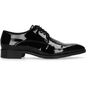 Manfield leren veterschoenen zwart male | Maat: 43