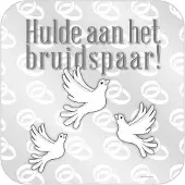 Paper Dreams Deurbord trouwen | hulde bruidspaar (multi)