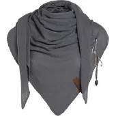 Knit Factory Lola Omslagdoek/Sjaal - Med Grey - 190x85 cm