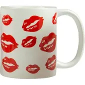 Arti Casa Mok Lippen 300 Ml Keramiek Wit/rood