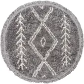 Home67 Vloerkleed new rabat grey rond ø120 cm