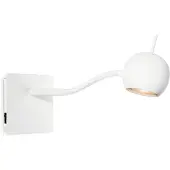 Home Sweet Home Moderne LED Wandspot Bollo - Wit - 11.5/11.5/35cm - Dimbaar - plafonniere gemaakt van metaal - inclusief LED lichtbron - GU10 fitting - 5W - 390lm - 3000K - warm wit licht