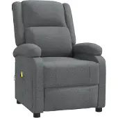 vidaXL Massagestoel stof donkergrijs