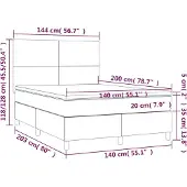 vidaXL Boxspring met matras kunstleer cappuccinokleurig 140x200 cm