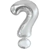 Amscan Folieballon Vraagteken 86 Cm Zilver