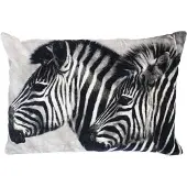 Mars & More *groot kussen fluweel zebra's grijs 40x60cm*