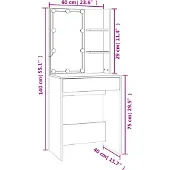 vidaXL Kaptafel met kastje LED bewerkt hout zwart