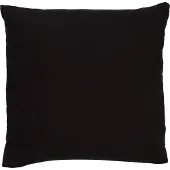 Dutch decor - JAMES - Sierkussen 45x45 cm - duurzaam katoen - effen kleur - Raven - zwart