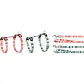 Flamingo Kattenharnas + Lijn Amira - Kattentuigje - Assorti 20-35cm 10mm