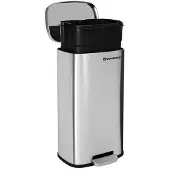 Hoppa! RVS Pedaalemmer - 30 liter - Rechthoekig