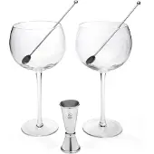 Leopold Vienna - Gin Tonic glazen + barmaatje + cocktaillepels - Giftset moederdag & vaderdag G&T