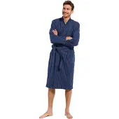Pastunette Heren badjas bamboe Pastunette 7399-651-1 donker blauw - Blauw - S/48