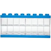 LEGO - Vitrine - voor Minifigures - 16 Vakken - Stapelbaar - Ophangbaar - RechthoekBlauw