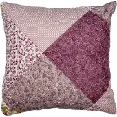 Clayre & Eef Kussenhoes 40x40 cm Paars Polyester Bloemen