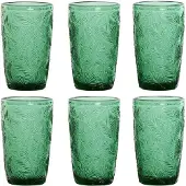 Esprit Glazenset Home ESPRIT Groen Kristal Met reliëf 370 ml (6 Stuks)