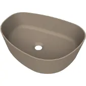 Arcqua rocker opbouw waskom organisch r 50x37 mat truffel