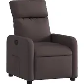 vidaXL Fauteuil verstelbaar stof donkerbruin