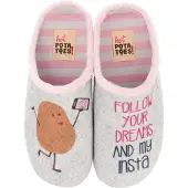 Hot Potatoes Pantoffels Kontich 61031 Grijs-41 maat 41