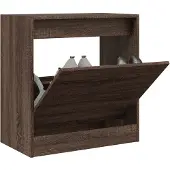vidaXL Schoenenkast 60x34x63,5 cm bewerkt hout bruin eikenkleur